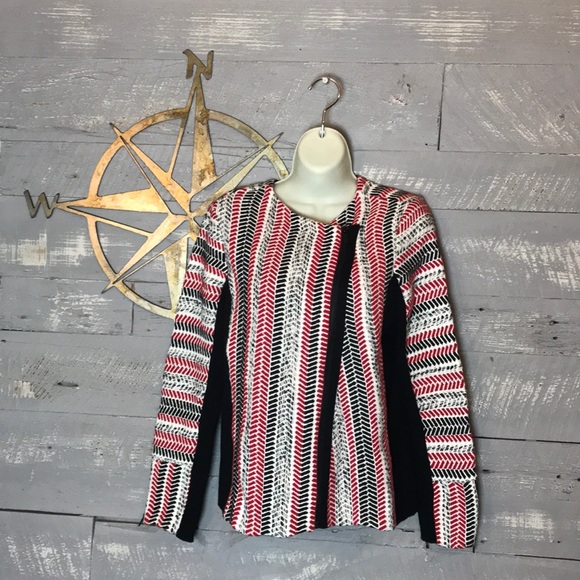 Chico’s pattern mix textured cardigan sweater - Picture 1 of 7